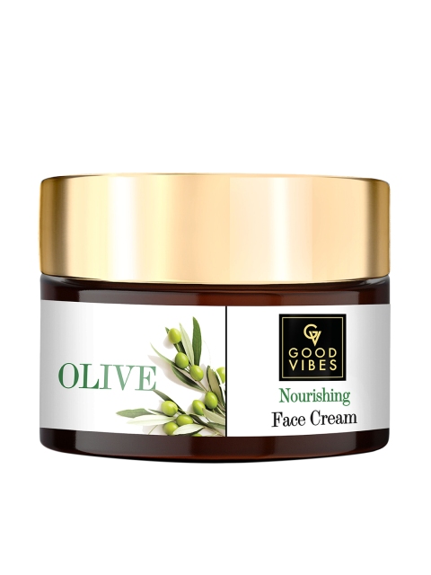

Good Vibes Nourishing Face Cream - Olive 50 gm, Transparent