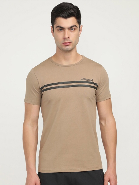 

V2 Value & Variety Men Beige High Neck T-shirt