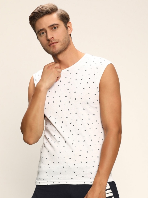 

V2 Value & Variety Men White Typography Printed V-Neck Monochrome T-shirt