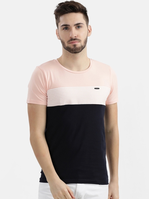 

V2 Value & Variety Men Beige Colourblocked Applique T-shirt
