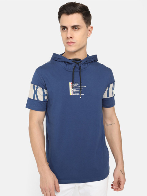 

V2 Value & Variety Men Blue Applique T-shirt