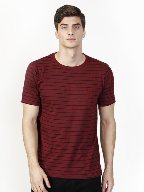 

V2 Value & Variety Men Maroon Striped T-shirt