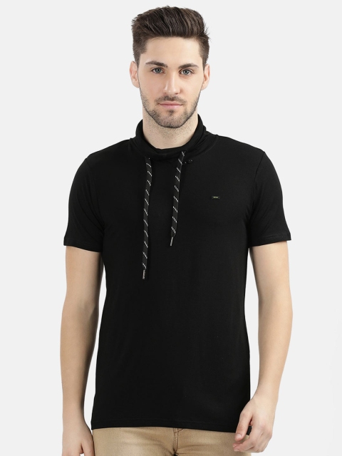 

V2 Value & Variety Men Black Mandarin Collar T-shirt