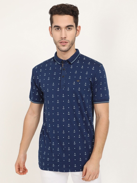 

V2 Value & Variety Men Blue Printed T-shirt