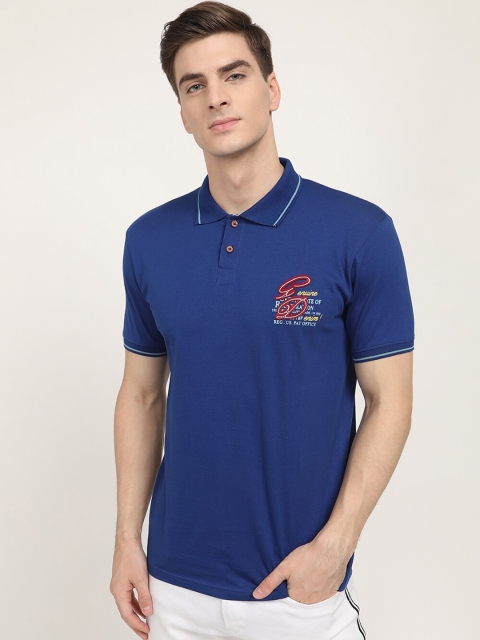 

V2 Value & Variety Men Blue Polo Collar T-shirt