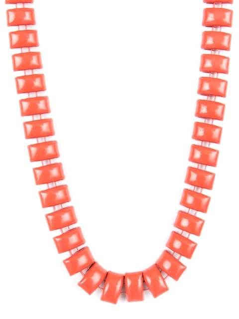 

Chumbak Coral Pink Linked Necklace, Red