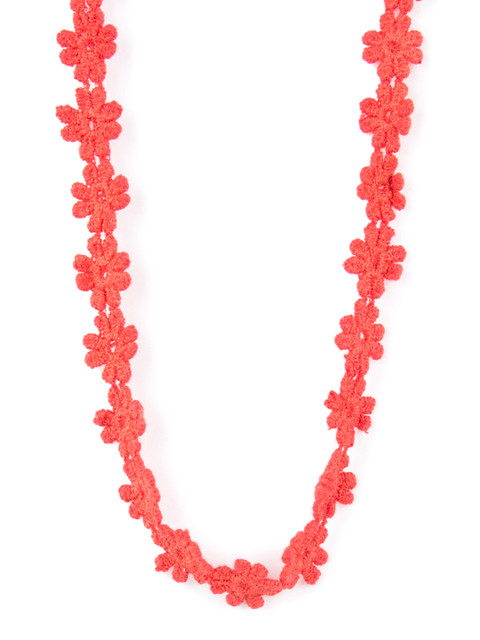 

Chumbak Orange Crochet Necklace