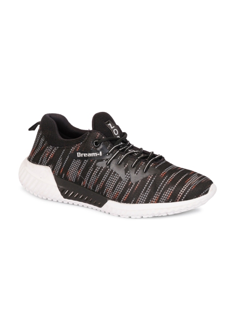 

IMT Men Black Woven Design Sneakers