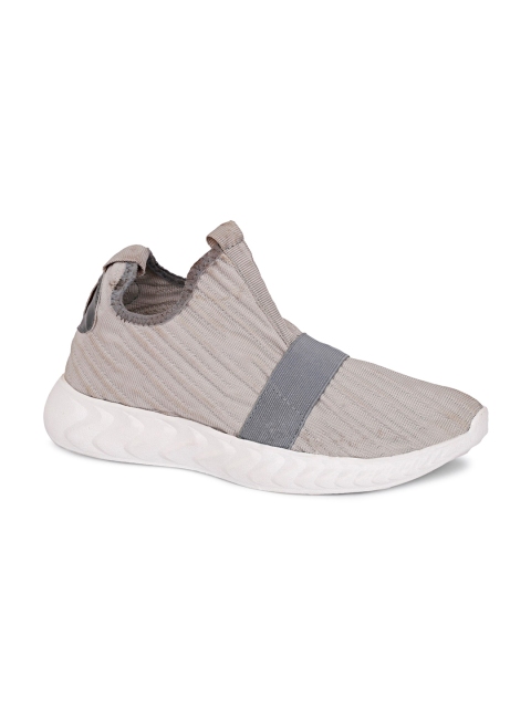 

IMT Men Grey Woven Design Slip-On Sneakers