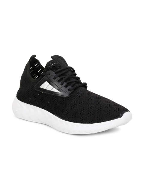 

IMT Men Black Woven Design Sneakers
