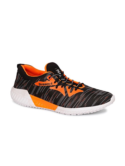 

IMT Men Black Woven Design Sneakers