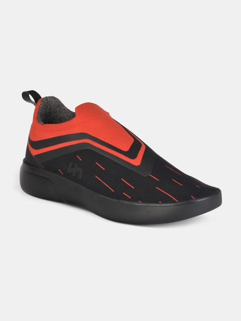 

Flatheads Men Red Woven Design Slip-On Sneakers