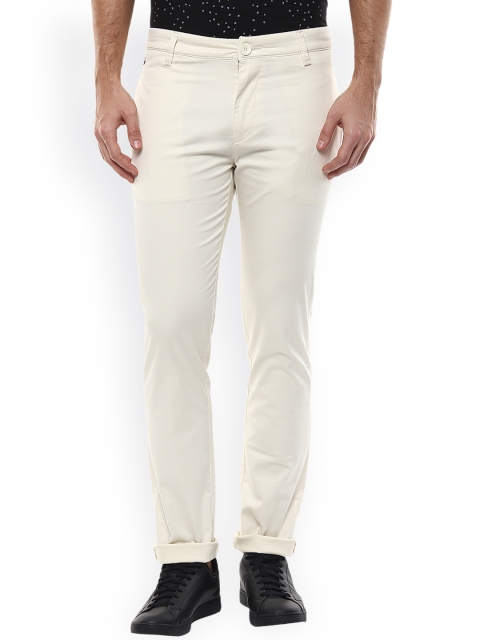 

SPYKAR Off-White Slim Fit Chino Trousers