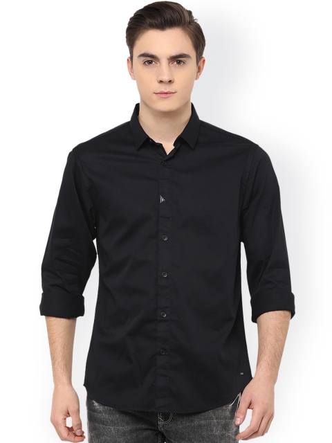 

SPYKAR Men Black Slim Fit Solid Casual Shirt