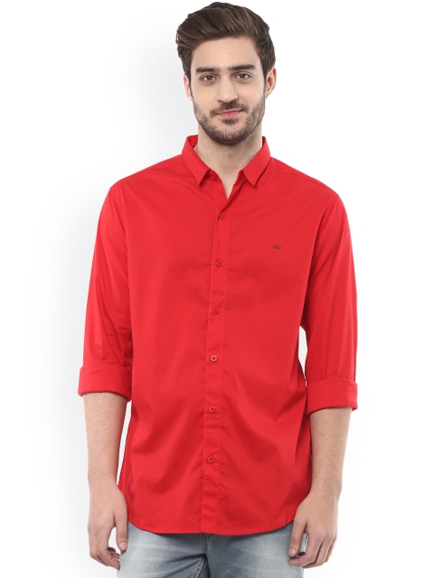 

SPYKAR Men Red Slim Fit Casual Shirt