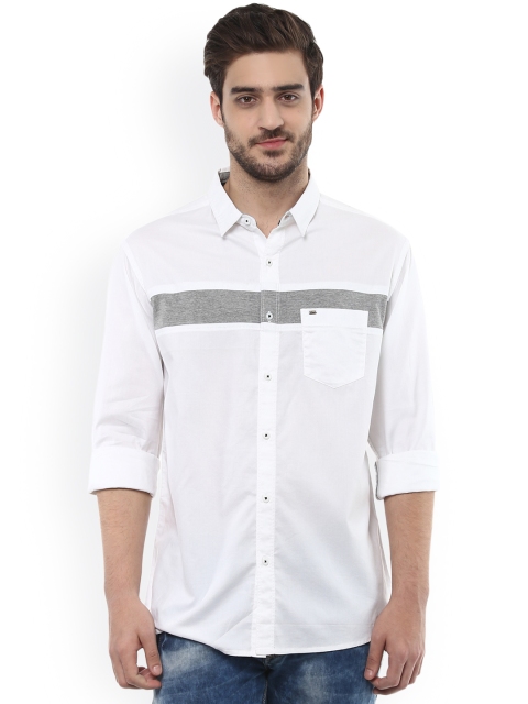 

SPYKAR Men White Slim Fit Casual Shirt