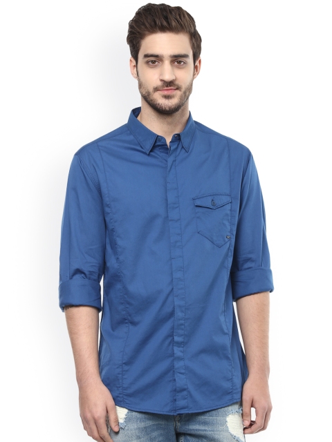 

SPYKAR Men Blue Slim Fit Casual Shirt