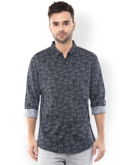 

SPYKAR Men Charcoal Grey Slim Fit Printed Casual Shirt