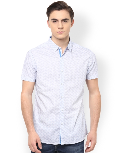 

SPYKAR Men Blue Slim Fit Printed Casual Shirt