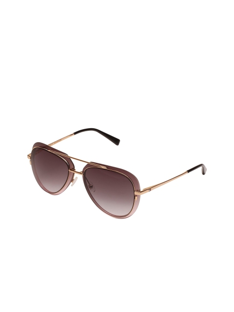 

Tommy Hilfiger Unisex Grey Lens & Brown Aviator Sunglasses with UV Protected Lens