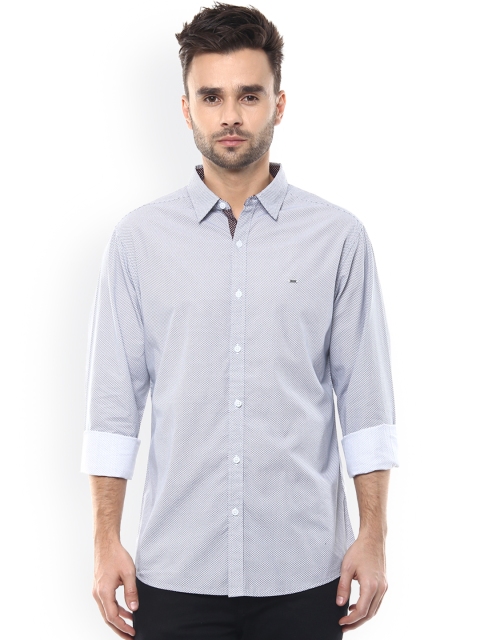 

SPYKAR Men Grey & White Slim Fit Printed Casual Shirt