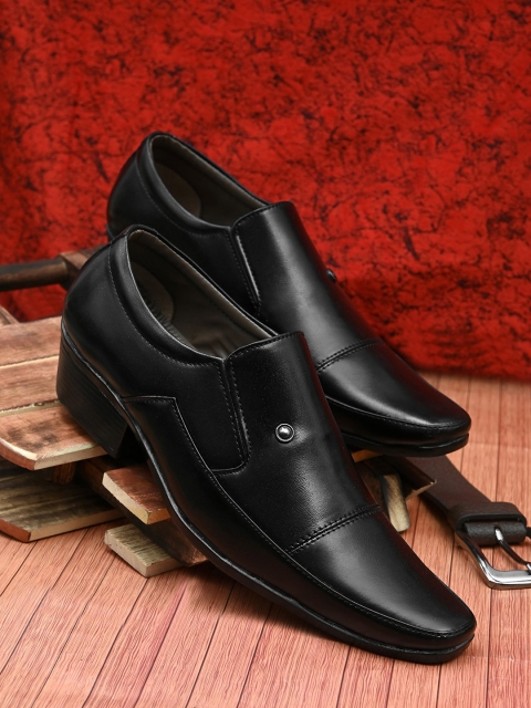 

Sir Corbett Men Black Solid Formal Slip On Shoes