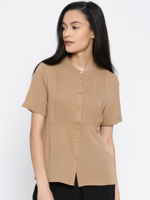 

Vero Moda Women Taupe Solid Shirt Style Top