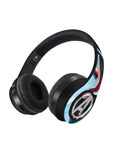 

macmerise Black & Blue Printed StepSetGo Avengers Decibel Wireless On Ear Headphones