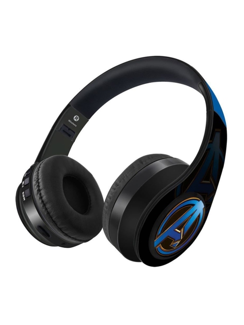 

macmerise Black & Blue Solid Over-Ear Wireless Headphones