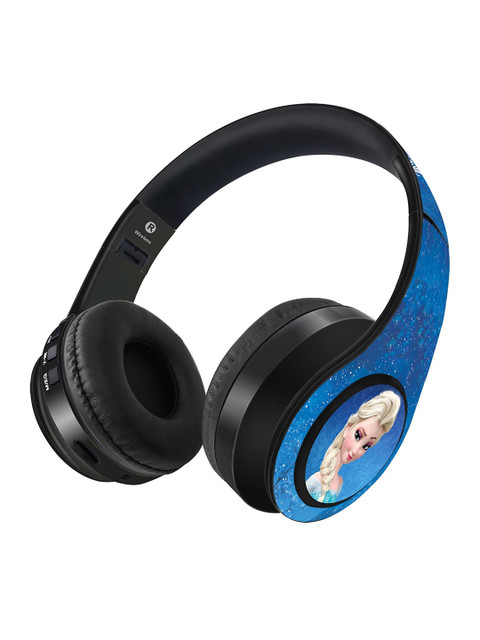 

macmerise Black & Blue Printed Over-Ear Wireless Headphones