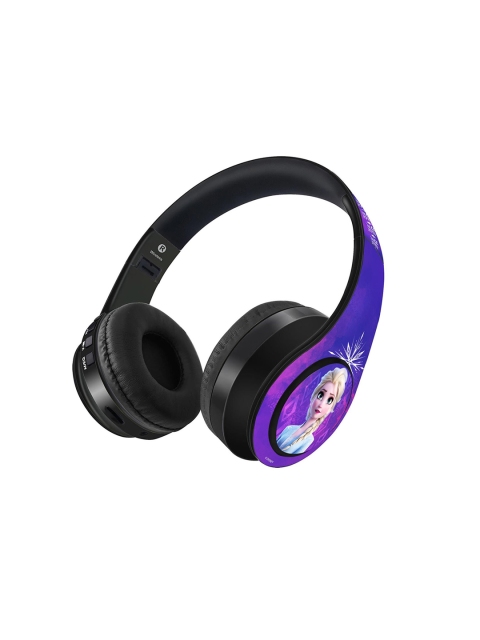 

macmerise Purple & Black Printed Decibel Wireless On Ear Headphones