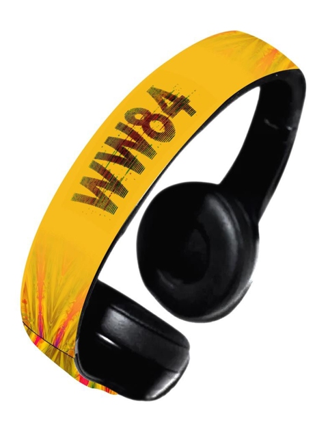 

macmerise Yelow & Pink Printed Vigorous Wonder Woman Decibel Wireless On Ear Headphones, Yellow