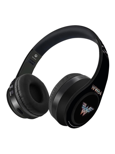 

macmerise Black & Blue Printed Over-Ear Wireless Headphones