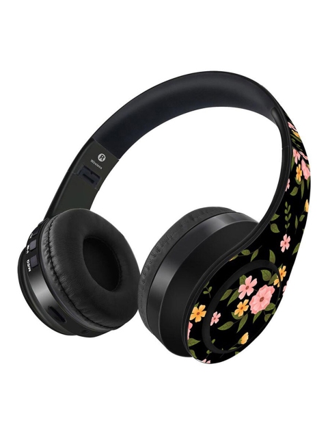 

macmerise Black Printed SK Periwinkle Decibel WirelessOnEarHeadphones9Hrs Battery