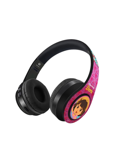 

macmerise Purple & Blue Lovely Dora Printed Lasagna Mood Decibel Wireless On Ear Headphones