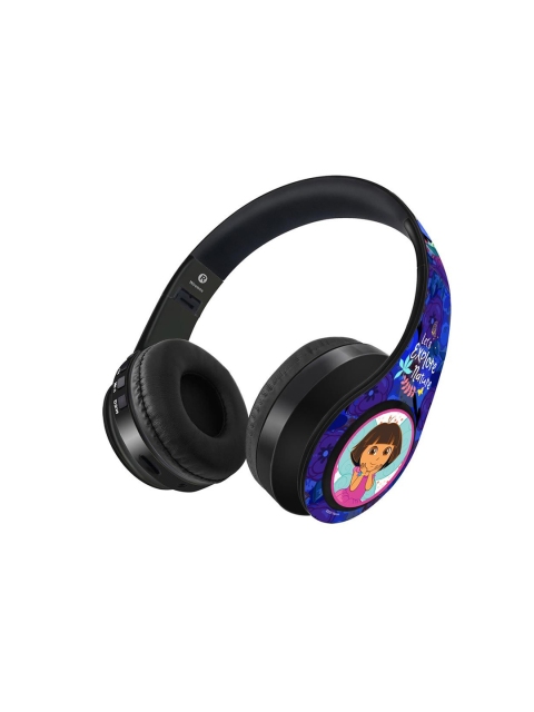 

macmerise Black & Blue Printed Explore With Dora Decibel Wireless On Ear Headphones, Multi