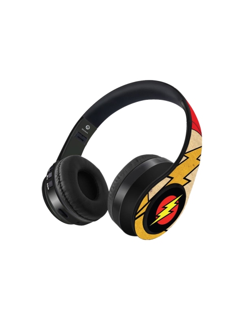 

macmerise Red & Yellow Printed Overload Flash Decibel Wireless On Ear Headphones, Multi