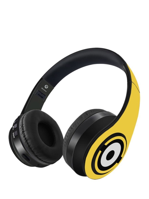 

macmerise Yellow Solid Face Focus Minions Decibel Wireless On Ear Headphones