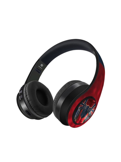 

macmerise Black & Red Printed Iconic Spiderman Decibel Wireless On Ear Headphones