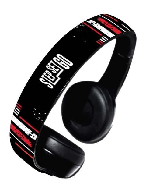 

macmerise Black Printed StepSetGo Deadpool Decibel Wireless On Ear Headphones