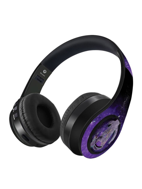 

macmerise Black & Purple Endgame Logo Purple Decibel Wireless On Ear Headphones