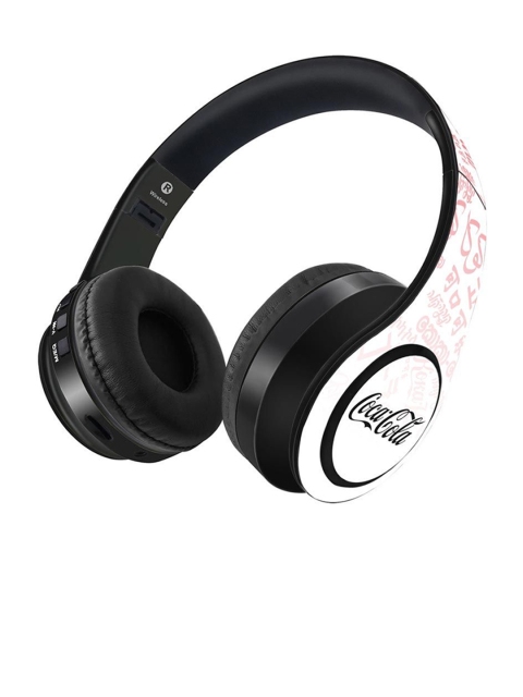 

macmerise Black & White Speak Coke Bluetooth On Ear Headphones with 9 Hrs Battery & Mic