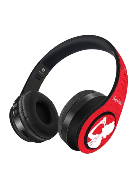 

macmerise Red Have a Coke Girl Bluetooth On Ear Headphones with 9 Hrs Battery & Mic