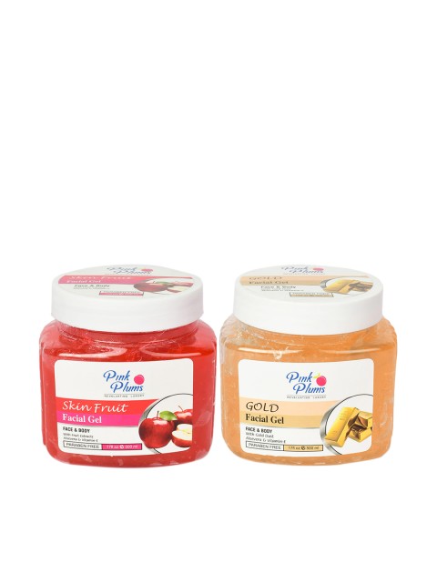 

Pink Plums Gold & Skin Fruit Face & Body Gel- 500 ml each, Multi