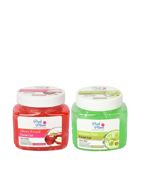 

Pink Plums Paraben Free Skin Fruit Green Tea Face & Body Facial Gel 1000ml, Multi