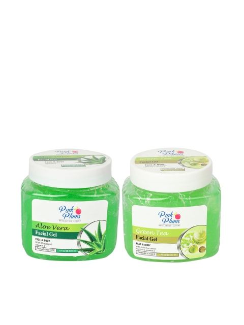 

Pink Plums Set of Aloe Vera & Green Tea Facial Gels - 500 ml Each