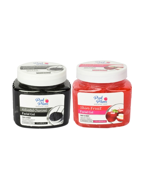 

Pink Plums Paraben Free Charcoal Skin Fruit Face & Body Facial Gel 1000ml, Multi