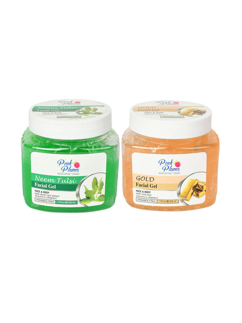 

Pink Plums Pack of 2 Gold Neem Face & Body Facial Gel, Multi