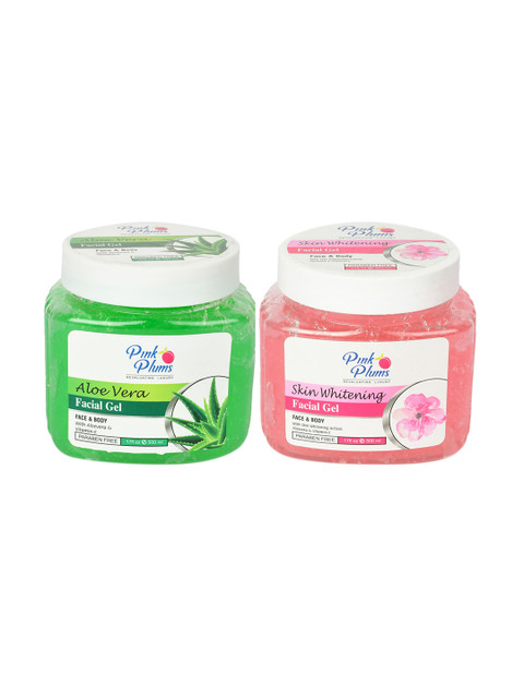 

Pink Plums Pack of 2 Paraben Free Facial Gel - 500ml Each, Multi