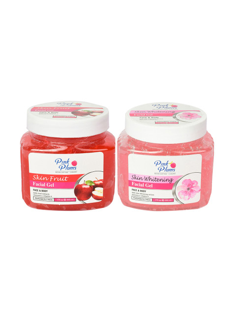 

Pink Plums Pack of 2 Skin Fruit & Skin Whitening Face & Body Facial Gel, Multi